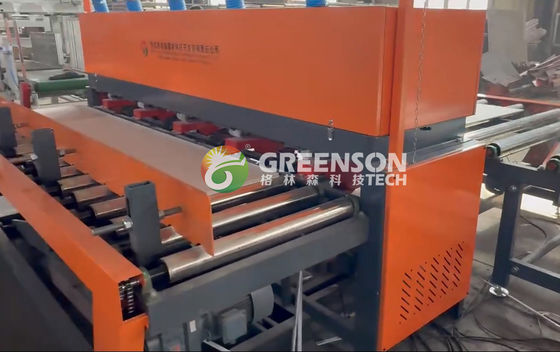 좋은 가격 소규모 PVC 라미네이트 석고 보드 머신 600x600 석고 타일 만들기 기계 온라인으로