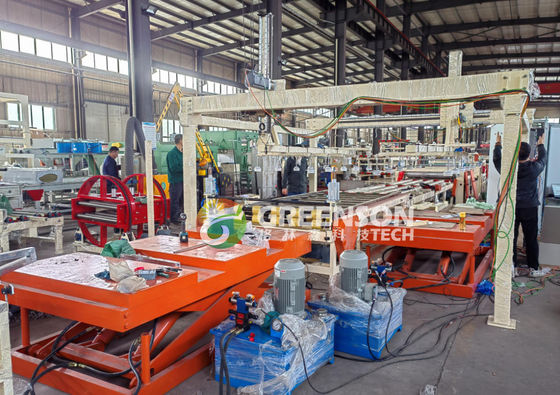 좋은 가격 Fully Automatic Gypsum Board Lamination Machine with 100KW Power and Smooth Performance for PVC Film Lamination 온라인으로