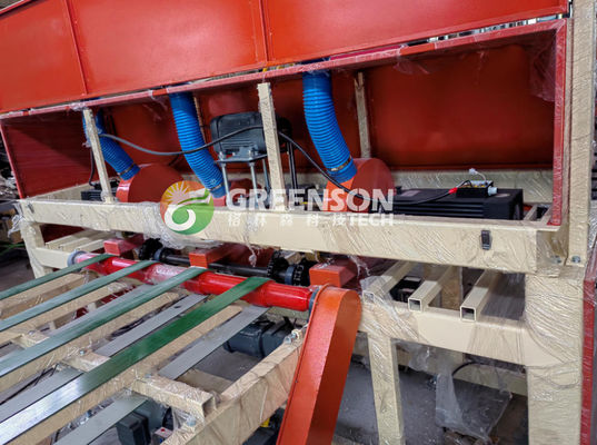좋은 가격 PLC 제어 시스템과 함께 완전히 자동 Gipse 보드 라미네이션 기계, 1300mm 최대 라미네이션 너비와 15m/min 속도 온라인으로