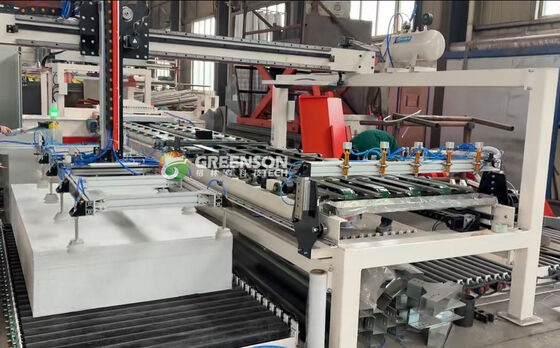 좋은 가격 산업용 깁스 보드 톱 기계 3 조각 / 분 1200mm * 2400mm 보드 먼지 없는 작동을위한 절단 속도 온라인으로