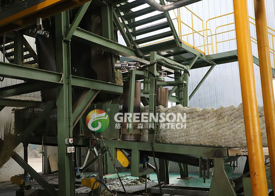 전력 소비가있는 고효율 미네랄 울 보드 생산 라인 100-150kW 및 PLC 제어 시스템