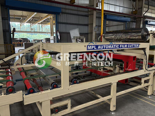 좋은 가격 1300mm 유효 라미네이팅 폭 PVC 석고 보드 라미네이팅 기계, 석고 천장 타일 생산용, 15m/min 속도, 200만~600만 평방미터 용량 온라인으로