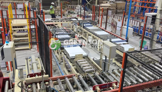 Fully Automatic Lamination Machine with 15m/min Laminating Speed and Automatic Board Feeding for Gypsum False Ceiling Cutting