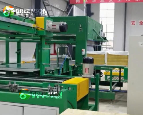 좋은 가격 외벽 장식 벽 고밀도 40-150 Kg/m3 미네랄 암면 패널 생산 라인 (연간 10000-60000톤 생산 능력, 총 전력 200-300 KW) 온라인으로