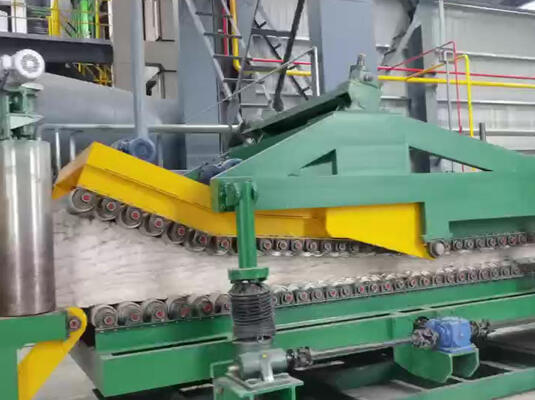 자동 바위 솜 생산 라인 4-8 T / h 용량 PLC 제어 30-200mm 두께 단열판